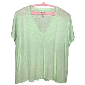 Madewell V-Neck Short Sleeve T-Shirt Large- Mint Sorbet Sz. 2X